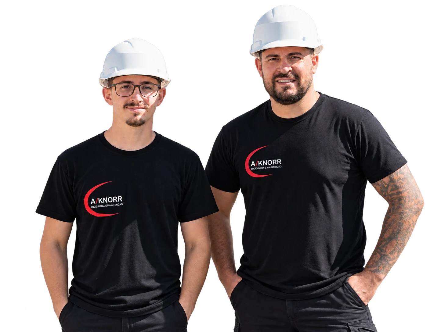 Dois sócios da AKNORR em um canteiro de obras